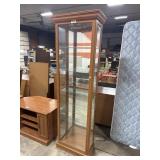 Blonde Oak Curio Cabinet.