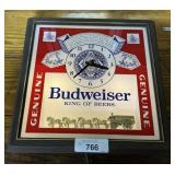 Light Up Budweiser Beer Sign.