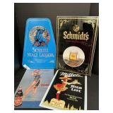 Lot Of Advertising Beer Signs.