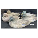 5 Vintage Paper Mache Duck Decoys.