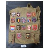 Vintage Scouts Of America Backpack W/ Patches.