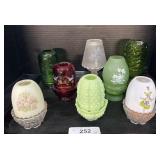 9 Various Fairy Lights, Fenton Uranium Custard.