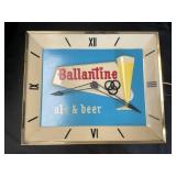 Ballantine Beer Lighted Advertising Clock.