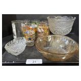 Character Glasses, EAPG Glass, Green Depression