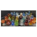 Hand Blown Crackle Glass Pitchers & Vases.