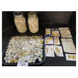 Large Lot Of Vintage Buttons.