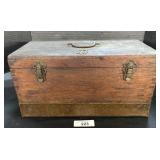 Vintage Rustic Wooden Tool Box.