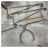 (2) Wrought Iron Sign Hangers, Pick ace, Ice
