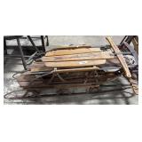(3) Vtg Wooden Runner Sleds.