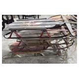 (4) Vtg Wooden Runner Sleds.