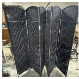 Woven Wicker 6 Panel Divider Wall.