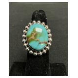 Sterling Silver Turquoise Ring.