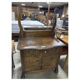Antique Tiger Oak WashStand.