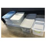 Storage Totes & Christmas Tree Decorations.