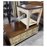 Two-Toned Farmhouse Style Coffee & End Table.