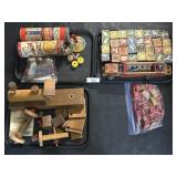 Vintage Wooden Blocks, Tinker Toys, Train Building