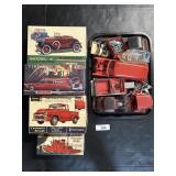 Vintage Model Car Kits, Started Models.