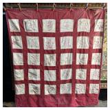 Hand Embroidered Patchwork Flat Sheet.