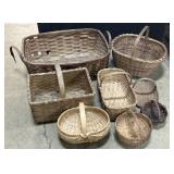 8 Primitive Baskets.
