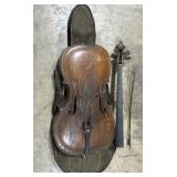 Antique Cello w/ Bow.