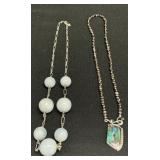 Sterling Silver Pearl Necklace, Sterling Silver &