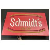 Neon Schmidtï¿½s Beer Sign.