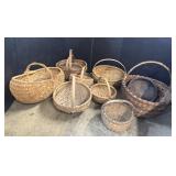 Large Lot Of Wicker Baskets.