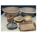 7 Primitive Baskets (Produce, Laundry).