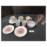 Pink depression, Transferware, Ranger Joe Cups.