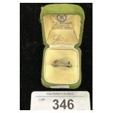 14K White Gold Birth Stone Ring