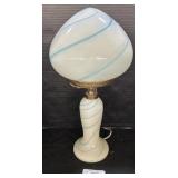Mid Century Art Glass Mushroom Style Lamp.