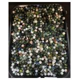 Large Lot Of Glass Marbles, Swirl, Cats Eye.