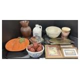 Stoneware & Pottery Bowls, Framed Prints.