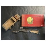 Vintage Erector Set, Wood Dump Truck, Toy Gun.