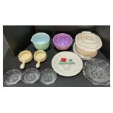 EAPG Glass & Sunbeam Bowls, Microwave Cooker.
