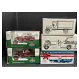 5 NOS Ertl & Amoco Christmas Car Banks.