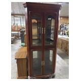 Cherry Corner Curio Cabinet.