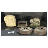 Cast Iron Elephant Door Stop, Irons, Stone Marker.