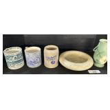 Transferware Mugs, Stoneware Mug & Dish.