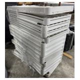 (3) Stacking Rubbermaid Shelves.
