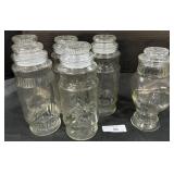 5 Planters Peanut Jars & Apothacary Jar.