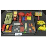 Die-Cast Toy Cars, Lesney, G.I. Joe Tank, Trains.