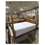 Super Clean Mattress & 4 Post Maple Bed.