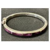 95% Silver & Spiny Oyster Bangle.