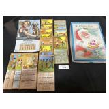 Vintage Adv Calendars, Vintage Christmas Cards.