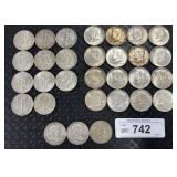 90% Silver Kennedy, Franklin & Walking Halves.