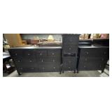 Dark Rustic Pine Bedroom Suite.