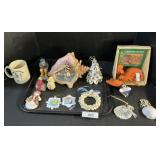 Jim Shore Figurines, Seashell Christmas Ornaments.