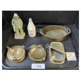 Brass Ashtrays, Cast Iron Fisherman, Old Spice.