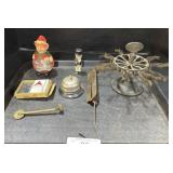Zippo Lighter, Stamp Holder, Metal Bell.